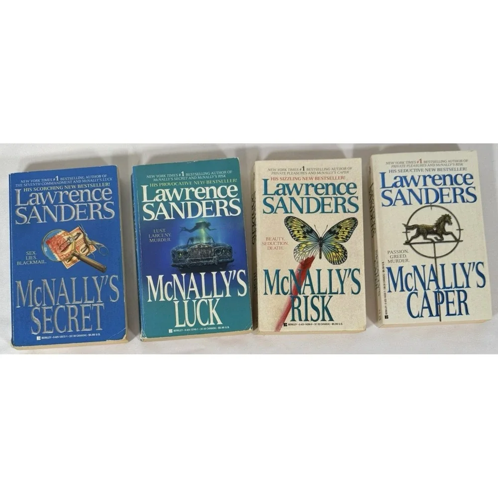 Lawrence Sanders McNally Series 4 Book Lot Mystery Thrillers